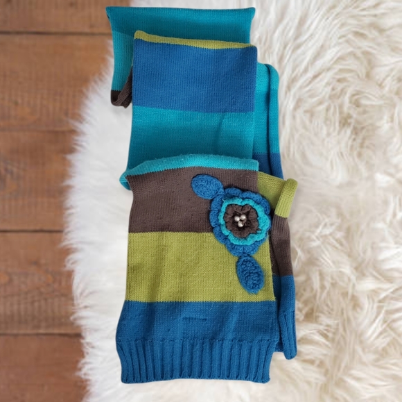 Vintage 90s Jessica Striped Colourful Knit Scarf and Hat for Adult or Youth - Picture 3 of 4